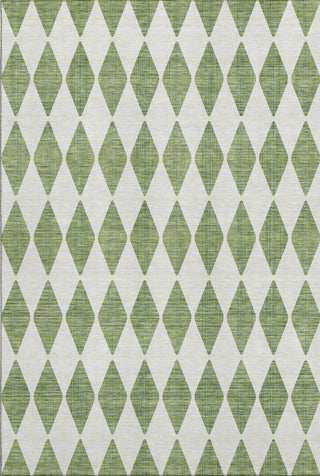 Piper Looms Mayfield Diamonds AMF578 Green Machine Washable Area Rug main image