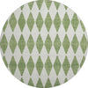 Piper Looms Mayfield Diamonds AMF578 Green Machine Washable Area Rug Round Main Image