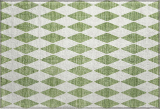 Piper Looms Mayfield Diamonds AMF578 Green Machine Washable Area Rug Scatter Main Image