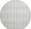 Piper Looms Mayfield Diamonds AMF578 Ivory Machine Washable Area Rug Round Main Image