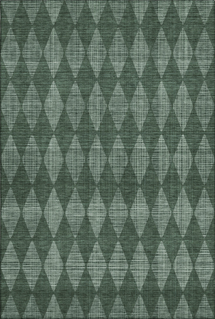 Piper Looms Mayfield Diamonds AMF578 Olive Machine Washable Area Rug main image