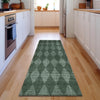 Piper Looms Mayfield Diamonds AMF578 Olive Machine Washable Area Rug Runner Lifestyle Image Feature