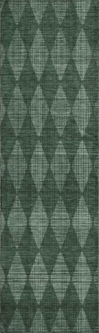Piper Looms Mayfield Diamonds AMF578 Olive Machine Washable Area Rug Runner Main Image