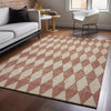 Piper Looms Mayfield Diamonds AMF578 Paprika Machine Washable Area Rug Lifestyle Image Feature