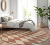 Piper Looms Mayfield Diamonds AMF578 Paprika Machine Washable Area Rug Round Lifestyle Image Feature