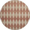 Piper Looms Mayfield Diamonds AMF578 Paprika Machine Washable Area Rug Round Main Image