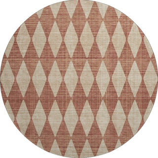 Piper Looms Mayfield Diamonds AMF578 Paprika Machine Washable Area Rug Round Main Image