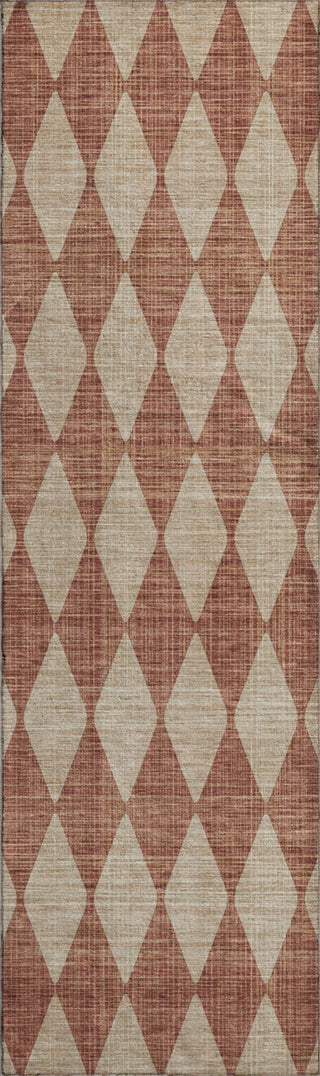 Piper Looms Mayfield Diamonds AMF578 Paprika Machine Washable Area Rug Runner Main Image