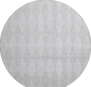 Piper Looms Mayfield Diamonds AMF578 Pewter Machine Washable Area Rug Round Main Image