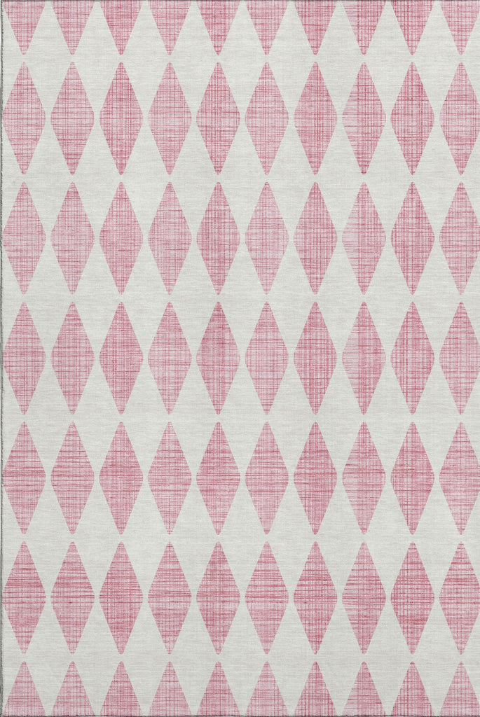 Piper Looms Mayfield Diamonds AMF578 Pink Machine Washable Area Rug main image