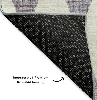 Piper Looms Mayfield Diamonds AMF578 Purple Machine Washable Area Rug Backing Image