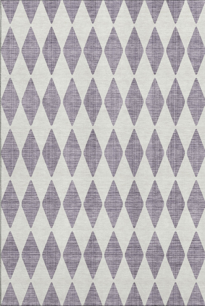 Piper Looms Mayfield Diamonds AMF578 Purple Machine Washable Area Rug main image