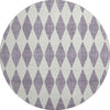 Piper Looms Mayfield Diamonds AMF578 Purple Machine Washable Area Rug Round Main Image