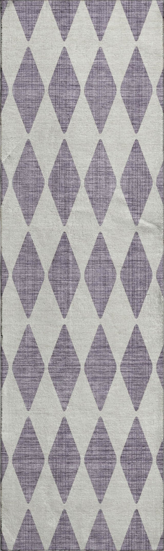 Piper Looms Mayfield Diamonds AMF578 Purple Machine Washable Area Rug Runner Main Image