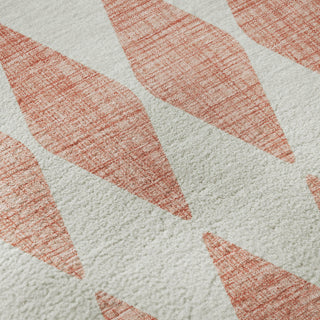 Piper Looms Mayfield Diamonds AMF578 Salmon Machine Washable Area Rug Swatch Image