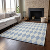 Piper Looms Mayfield Diamonds AMF578 Sky Machine Washable Area Rug Lifestyle Image Feature