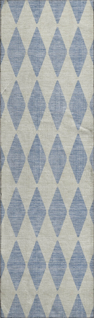 Piper Looms Mayfield Diamonds AMF578 Sky Machine Washable Area Rug Runner Main Image