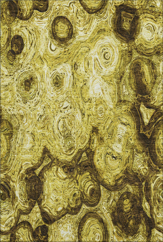 Piper Looms Mayfield Circles AMF579 Gold Machine Washable Area Rug main image