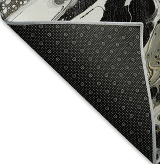 Piper Looms Mayfield Abstract AMF58 Midnight Machine Washable Area Rug Backing Image