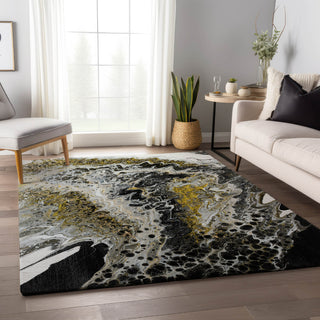 Piper Looms Mayfield Abstract AMF58 Midnight Machine Washable Area Rug Lifestyle Image Feature