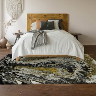 Piper Looms Mayfield Abstract AMF58 Midnight Machine Washable Area Rug Lifestyle Image Feature