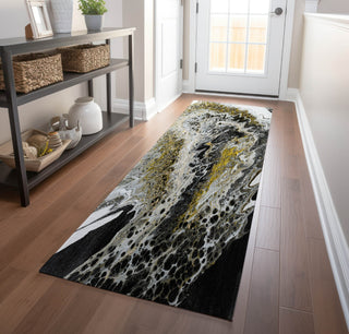 Piper Looms Mayfield Abstract AMF58 Midnight Machine Washable Area Rug Runner Lifestyle Image Feature