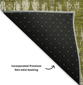 Piper Looms Mayfield Moroccan AMF580 Olive Machine Washable Area Rug Backing Image