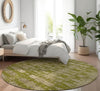 Piper Looms Mayfield Moroccan AMF580 Olive Machine Washable Area Rug Round Lifestyle Image Feature