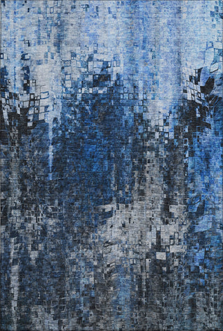 Piper Looms Mayfield Squares AMF581 Blue Machine Washable Area Rug main image