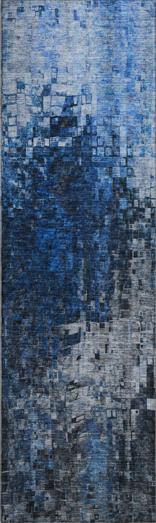 Piper Looms Mayfield Squares AMF581 Blue Machine Washable Area Rug Runner Main Image