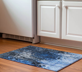 Piper Looms Mayfield Squares AMF581 Blue Machine Washable Area Rug Scatter Lifestyle Image Feature