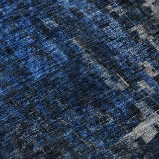Piper Looms Mayfield Squares AMF581 Blue Machine Washable Area Rug Swatch Image