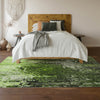 Piper Looms Mayfield Squares AMF581 Green Machine Washable Area Rug Lifestyle Image Feature