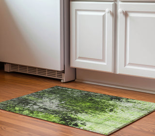 Piper Looms Mayfield Squares AMF581 Green Machine Washable Area Rug Scatter Lifestyle Image Feature