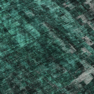 Piper Looms Mayfield Squares AMF581 Teal Machine Washable Area Rug Swatch Image