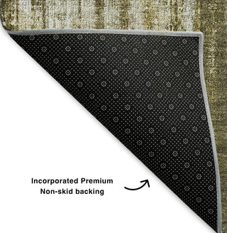 Piper Looms Mayfield Stripes AMF582 Brown Machine Washable Area Rug Backing Image