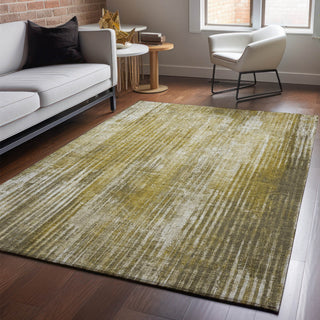 Piper Looms Mayfield Stripes AMF582 Brown Machine Washable Area Rug Lifestyle Image Feature