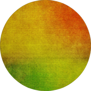 Piper Looms Mayfield Ombre AMF583 Terracotta Machine Washable Area Rug Round Main Image