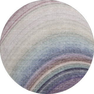 Piper Looms Mayfield Waves AMF584 Beige Machine Washable Area Rug Round Main Image