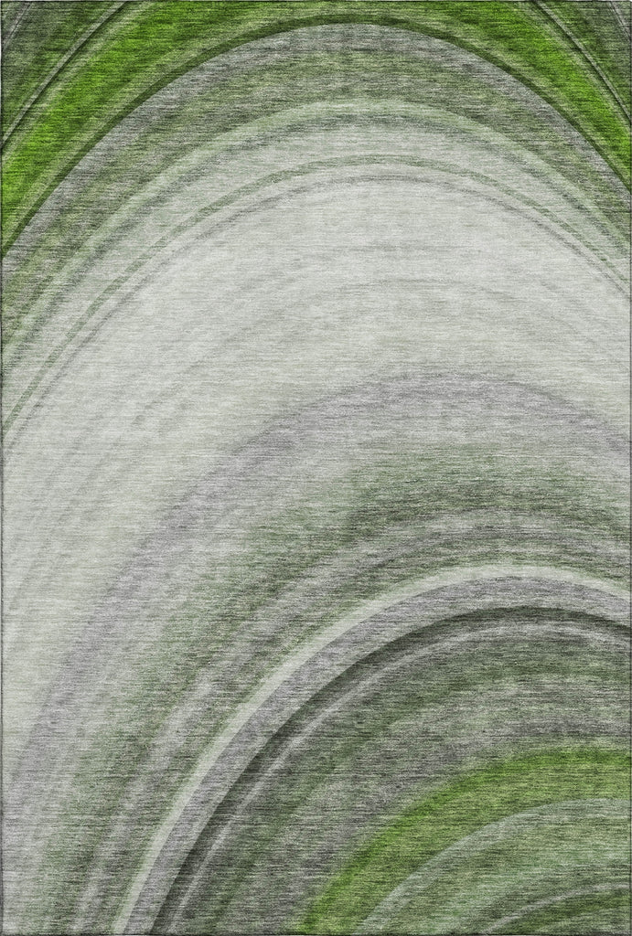 Piper Looms Mayfield Waves AMF584 Green Machine Washable Area Rug main image