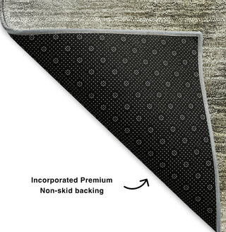 Piper Looms Mayfield Waves AMF584 Taupe Machine Washable Area Rug Backing Image