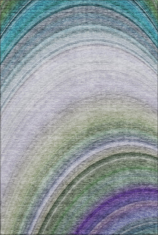 Piper Looms Mayfield Waves AMF584 Teal Machine Washable Area Rug main image