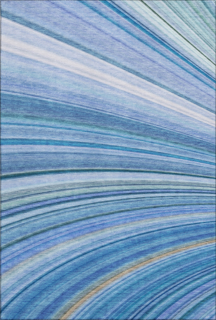 Piper Looms Mayfield Waves AMF585 Blue Machine Washable Area Rug main image