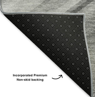 Piper Looms Mayfield Waves AMF585 Gray Machine Washable Area Rug Backing Image