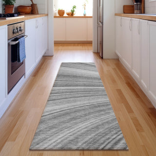 Piper Looms Mayfield Waves AMF585 Gray Machine Washable Area Rug Runner Lifestyle Image Feature