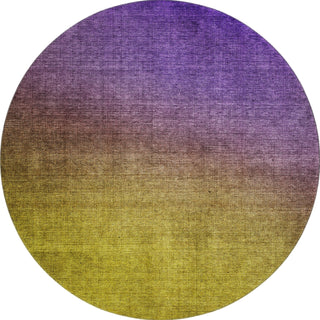 Piper Looms Mayfield Ombre AMF587 Purple Machine Washable Area Rug Round Main Image