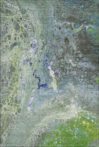 Piper Looms Mayfield Abstract AMF588 Green Machine Washable Area Rug main image