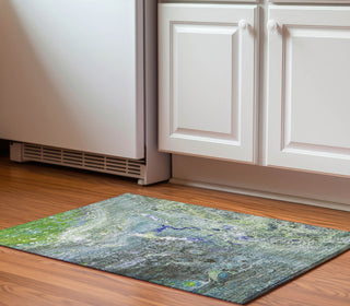 Piper Looms Mayfield Abstract AMF588 Green Machine Washable Area Rug Scatter Lifestyle Image Feature