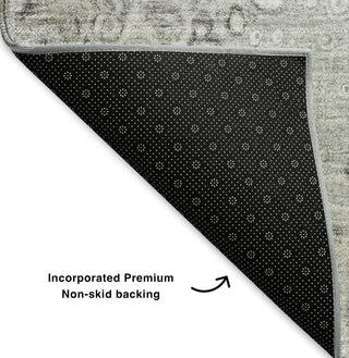 Piper Looms Mayfield Abstract AMF588 Silver Machine Washable Area Rug Backing Image