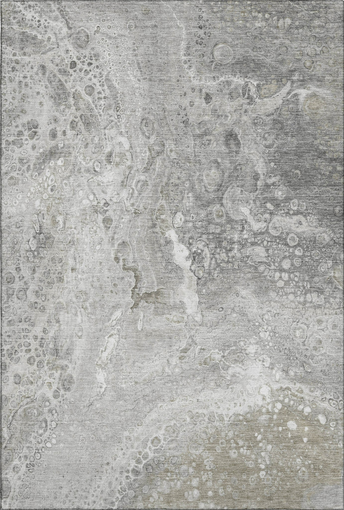 Piper Looms Mayfield Abstract AMF588 Silver Machine Washable Area Rug main image